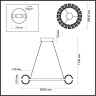 Люстра ODEON LIGHT MIRAGE L-VISION ODL24 453 LED 128W 4000K 7597лм металл акрил, античная бронза 5030/128L